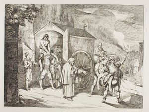 Der Wagen mit den Toten in San Lorenzo von Bartolomeo Pinelli