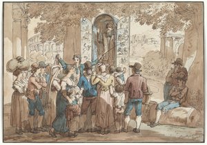 Der Scharlatan, Illustration für Römische Kostüme und Bräuche von Bartolomeo Pinelli