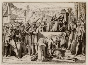 Titus Manlius Torquatus lässt seinen Sohn enthaupten, weil er seinen Posten im Kampf verlassen hat
