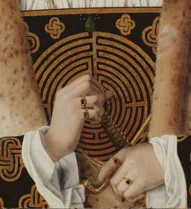 Porträt eines Mannes, Detail seiner Hände von Bartolomeo Veneto