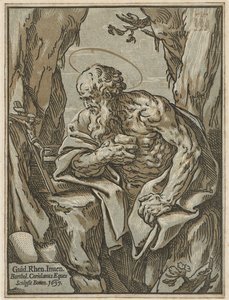 Heiliger Hieronymus, nach Guido Reni, 1637 von Bartolommeo Coriolano