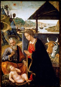 Die Geburt Christi, spätes 15. oder frühes 16. Jahrhundert von Bastiano Mainardi