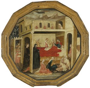 Das Montauri-Geburtstablett, 25. April von Batrolomeo di Fruosino