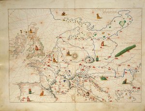 Europa, aus dem Atlas der Welt in dreiunddreißig Karten, von Battista Agnese
