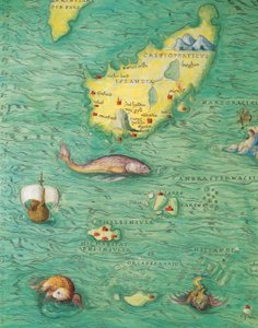 Nordeuropa: Island, aus Atlas der Welt in dreiunddreißig Karten, von Battista Agnese von Battista Agnese