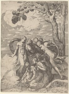 Das Auffinden des Moses von Battista Angolo del Moro, after Andrea Meldolla, called Schiavone