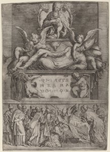 Grab eines Bischofs von Battista Angolo del Moro after Parmigianino