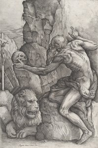 St. Hieronymus von Battista Franco Veneziano