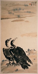 Zwei Kormorane von Beihong Xu
