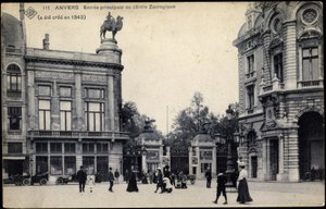 Haupteingang zum Zoo von Antwerpen, ca. 1911 von Belgian School