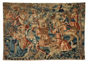 Wandteppich, Monat April, aus Tournai