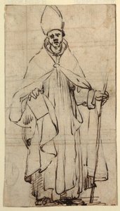 Zeichnung, Stehender Bischof, ca. 1620 von Belisario Corenzio