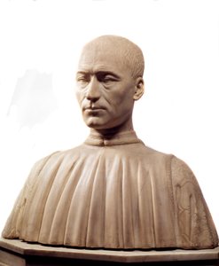 Büste von Philippe Strozzi (oder Filippo) (1489-1538), italienischer Condottiere und Politiker. Marmorskulptur von Benedetto da Maiano (1442-1497) 15. Jahrhundert Paris, Louvre Museum. von Benedetto da Maiano