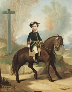Reiterporträt von Louis-Napoléon Bonaparte, 1856-1879, Prinz Imperial, 1861