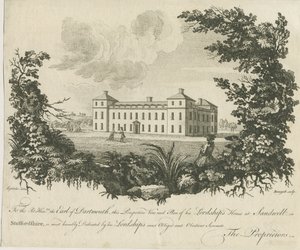 Sandwell Park - Halle: Kupferstich, nd [ca. 1770] von Benezech