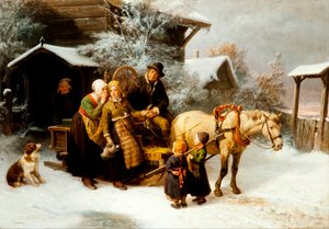 Das Verlassen des Hauses (Dalekarlische Szene) von Bengt Nordenberg