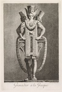 Mascarade à la Grecque: Grenadier à la Grecque, Platte 3, 1771