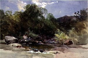 Straße nach Pont Aberglaslyn, Blick ins Vale of Festiniog, Nordwales von Benjamin Barker