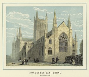 Kathedrale von Worcester, Nordwestansicht von Benjamin Baud