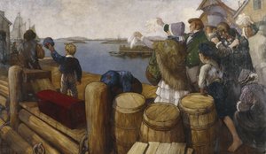 Abfahrt der Restauration von Stavanger am 4. Juli 1825