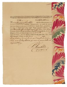 Benjamin Franklin Brief von Benjamin Franklin