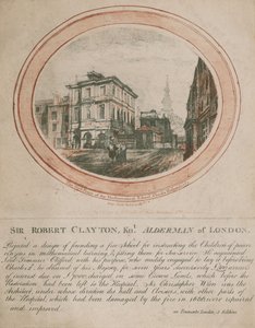 Die Westfront der Mathematischen Schule, Christs Hospital, 1775 von Benjamin Green
