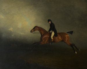 Archibald Kennedy, 12. Earl of Cassillis, später 1. Marquess of Ailsa, reitet ein Rennen von Culzean nach Glasgow