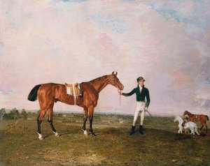 "Zinganee" gehalten von Sam Chifney Jr. in Newmarket, 1829 von Benjamin Marshall