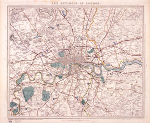 Karte von London von Benjamin Rees Davies