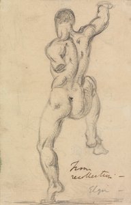 Rückansicht einer männlichen Aktstudie von Benjamin Robert Haydon