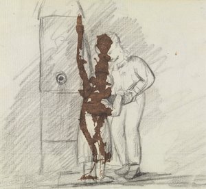 Studie von zwei zusammenstehenden Figuren von Benjamin Robert Haydon