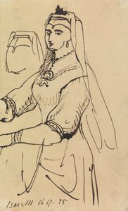 Studie einer Frau mit Kopfschmuck von Benjamin Robert Haydon