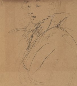 Studie des Oberkörpers einer Frau mit hohem Kragen von Benjamin Robert Haydon