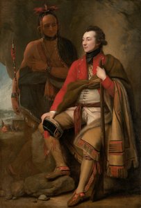 Oberst Guy Johnson und Karonghyontye Captain David Hill, 1776