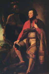 Oberst Guy Johnson und Karonghyontye Captain David Hill