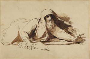 König David erhebt sich nach dem Tod seines Kindes von Benjamin West