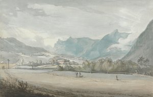 Gebirgslandschaft mit Figuren von Benjamin West