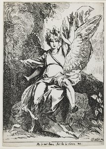Der Engel der Auferstehung, aus "Specimens of Polyautography" von Benjamin West