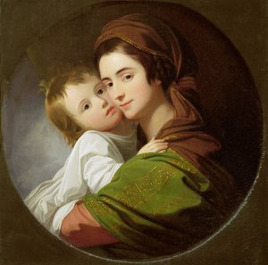 Die Frau des Künstlers, Elizabeth, und ihr Sohn Raphael, ca. 1773 von Benjamin West