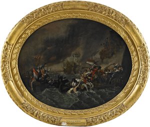 Die Schlacht von La Hogue von Benjamin West