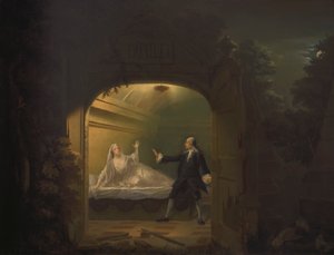 David Garrick und George Anne Bellamy in "Romeo und Julia", Akt V, Szene iii