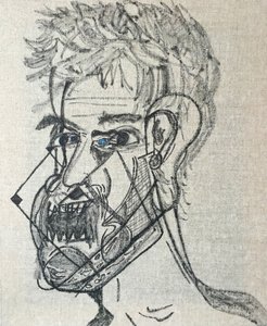 Surautoportrait mit erhobener Hand, 2017 von Benoit Erwann Boucherot