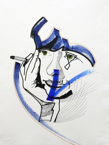 Surportrait: Françoise Sagan 1, 2019 von Benoit Erwann Boucherot