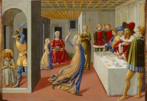 Das Fest des Herodes und die Enthauptung des Heiligen Johannes des Täufers von Benozzo Gozzoli