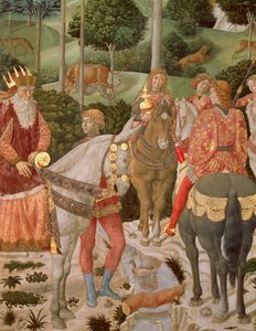 Piero de Medici (1416-69) als Caspar, (Detail) von Benozzo di Lese di Sandro Gozzoli