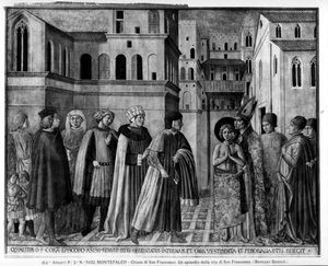 St. Franziskus verzichtet auf seine weltlichen Güter