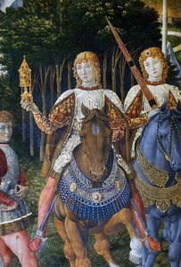 Die Prozession der Heiligen Drei Könige (Detail) von Benozzo di Lese di Sandro Gozzoli