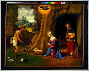 Die Anbetung der Hirten von Benvenuto Tisi da Garofalo