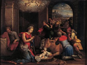 Die Anbetung der Hirten, 1536-1537