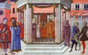 Darstellung Mariens im Tempel (Detail) von Benvenuto di Giovanni